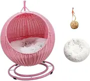 Portable Pet Hammock Lounger for Dogs and Cats, Pink