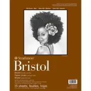 Strathmore 400 Series Bristol, 2-Ply Smooth, 11"x14" Tape Bound, 15 Sheets