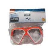 Youth Swim Goggles Mask Child Size 4+ Orange White Adjustable Strap New Swimgear