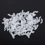 100Pcs 8/10/12mm Silicone Holder Clip Fixing 3528 5050 1210 RGB LED Strip Light Clips White for Strip Light Installation (10mm)