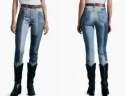 NWT Rag & Bone BRYON Stretch Miramar Nina Cigarette Patchwork Print Jean Size 25