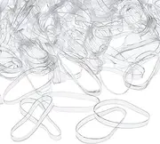 Eboot 500 Pcs Clear Elastic Hair Rubber Bands 3 mm Mini Rubber Bands, Easy Glide Hold Styling Small Hair Ties Ponytail Elastics Holders for Braids