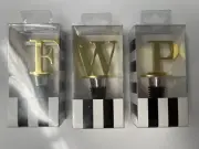 THIRSTYSTONE Monogram Wine Bottle Stoppers (Letters F - P - W) & FAST FREE SHIP!