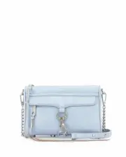 Rebecca Minkoff $195 Mini Mac M.A.C Crossbody Bag Soft Blue