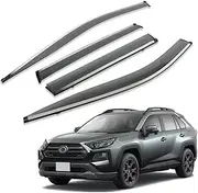 FUWKAIZS 4PCS Side Window Vent Visor Set Window Deflectors Compatible for Toyota Rav4 2020-2023 Rain Guards Window Visors Vent Deflector