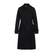 [Burberry] Burberry-Black Cotton Kensington Trench-Donna 4 UK