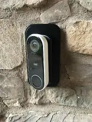 Wall Plate 30 Degree Angled Mount Combo for Nest Hello Camera - Black Color!