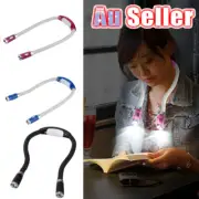 Adjustable Reading light Lamp Book Flexible 4LED Neck Night Study Hug