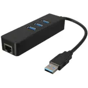 Usb 3.0 To Rj45 Gigabit Ethernet Adapter Ports Hub Black Usb Cables Hubs & Adapters