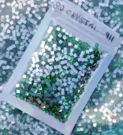 DIAMOND PAINTING SQUARE CRYSTAL DMC 911 MEDIUM EMERALD GREEN 1100-1200 DRILLS US