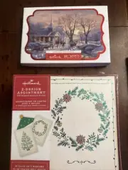 Hallmark CHRISTMAS CARDS Thomas Kinkade 16 Cards & Assorted Box 40 Cards BNIB