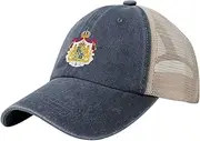 [Generic] National Emblem of Sweden Cowboy Mesh Baseball Cap for Swedes Man Woman Outdoor Adjustable Denim Hat
