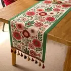 Floral Jacquard Weave TableCloth Sunflower Table Cover Living Room