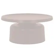 Sigge Coffee Table Light Cappuccino - Round Metal Table