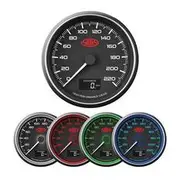 SAAS Muscle Series Speedometer 0-220 KPH 3.5 Inch In-Dash, Black SG31632