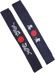 [Healeved] 3sets Japanese Style Headband for Men Women Karate Chef Dragon Tie Sports Exercise Cooking 2pcs*3
