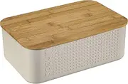 BODUM Bread Box with Cutting Board Lid, Off White, 11740-913, Small