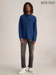 White Stuff Blue Utility 100% Cotton Polo Shirt (AD4775) | $92