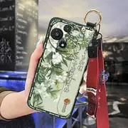 Phone Case Compatible with TCL 60R 5G, Chinese Style Soft case Shockproof Lanyard Kickstand Wrist Strap Phone Holder Protective for Mom Ring