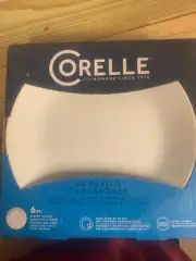 CORELLE VITRELLE " WINTER FROST WHITE " 10 1/4" DINNER PLATE'S SET OF 6 NEW