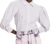 Sass & Bide Size 8 - 10 Button Down Voluminous Sleeved Slim Fit Shirt BNWT 350