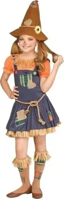 Sweet Girls Scarecrow Dress Halloween Costume Wizard Of Oz Straw