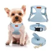 No Pull Dog Harness- Lightweight, Soft, Adjustable Small Harness Collar XS Blue