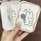 Portable Cartoon Cute Rabbit Folding Clamshell Mirror Makeup Mirror With Comb f
