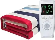 Heating Blanket, Heating Electric Blanket in Autumn and Winter Soft Cozy Plush, Double Bed Electric Heated Blanket, Fully Fitted Mattress Cover, with Digital Remote, Heat Settin