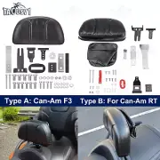 Black Driver Backrest Pad Smart Mount Kit For Can Am Spyder F3 / F3-S/ F3-T / RT