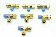 7 New Parker 6-4 SBZ-B Brass Tees / 3/8"T X 3/8"T X 1/4"NPT / B-600-3TTM