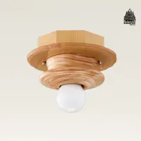 在飛比找momo購物網優惠-【必登堡】原木吸頂燈 1燈 B564177(和室燈/宮燈/古