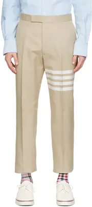 stripe-print cotton straight-leg trousers 1,2,3 Nude