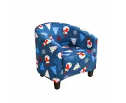 Anyhouz Chair Cover Blue Christmas Design Dust Proof Tub Slipcover Home Decor