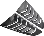 Compatible for Ford Mustang 2015-2023 Real Dry Carbon Fiber Car Rear Louver Window Side Shutter Cover Vent Scoop Trim