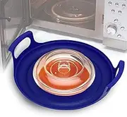 Microwave Cools Caddy with Handles, Dishes Bowl Holder for Microwave, Microwave Plate Tray, Hot Bowl Holder Microwave Tray Heat Resistant, Plate Carrier Accessories