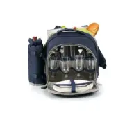 4 Person Outdoor Picnic Back Pack With Plates Glasses Forks Knives Spoons