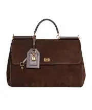 Dolce Gabbana Logo Tag Top Handle Bag One size Brown