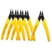 5pcs Micro Flush Cutters, Wire Cutter with Internal Spring, Diagonal Yellow