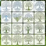 Drawing Painting Stencils Set, Stencils and Templates for Painting on Wood, Canvas, Paper, Fabric, Furniture Wall Scrapbooking, Home Decor DIY Supplies (Tree of Life)