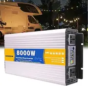 8000W Pure Sine Wave Inverter Charger DC 12V/24V/48V/60V/72V to AC 110V/230V Low Frequency Solar Power Inverter Converter for Home, RV, Truck, Solar System, Camping(Size:72v to 230v)