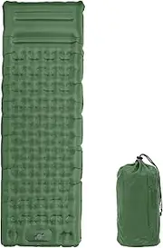 Self Inflating Camping Mattress with Built in Foot Pump, Connectable Inflatable Sleeping Mat, Compact Camping Air Mattress for Hiking, High Density TPU Camp Sleeping Pad