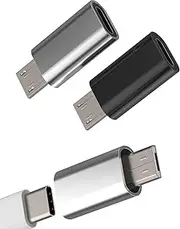 USB C Adapter Female to Micro USB Male (Pack of 3) Type C Cable Charger Plug Type C Android Plug Converter Compatible with Samsung Galaxy S6 Edge + S7 Active Note 4 5 Data Accessories Jack Converter