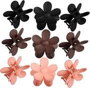 MERRYHAPY 9 Pcs Flower Hairpin Claw Clip Hair Barrettes Clips for Hair Abs
