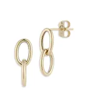 Moon & Meadow 14K Yellow Gold Interlocking Link Drop Earrings