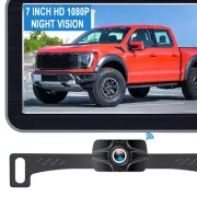 Effortless 7-Inch Wireless Backup Camera with Split Screen & Adjustable Lines