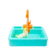 Bird Bathtub Parrot Shower Box Bathing Tub Container Cage Accessory for Small...