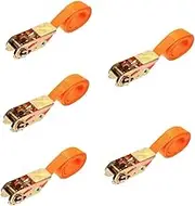 SEWACC 5pcs Tie Down Strap Heavy Duty Ratchet Lashing Strap for Secure Cargo Luggage and Storage Durable and Portable Design Easy to Operate with Sturdy Buckle