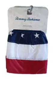 X4 Tommy Bahama Bunting Embroidered Handcrafted American Flag July 4th 58x27