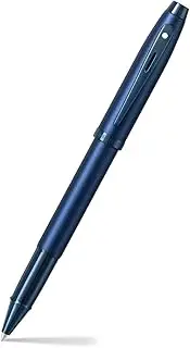 Sheaffer 100 9371 Satin Blue Rollerball Pen With PVD Blue Trim